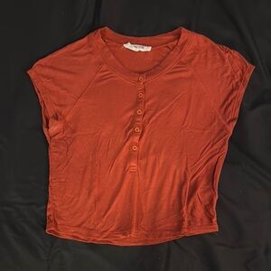 Rust Button-Up Women's Top